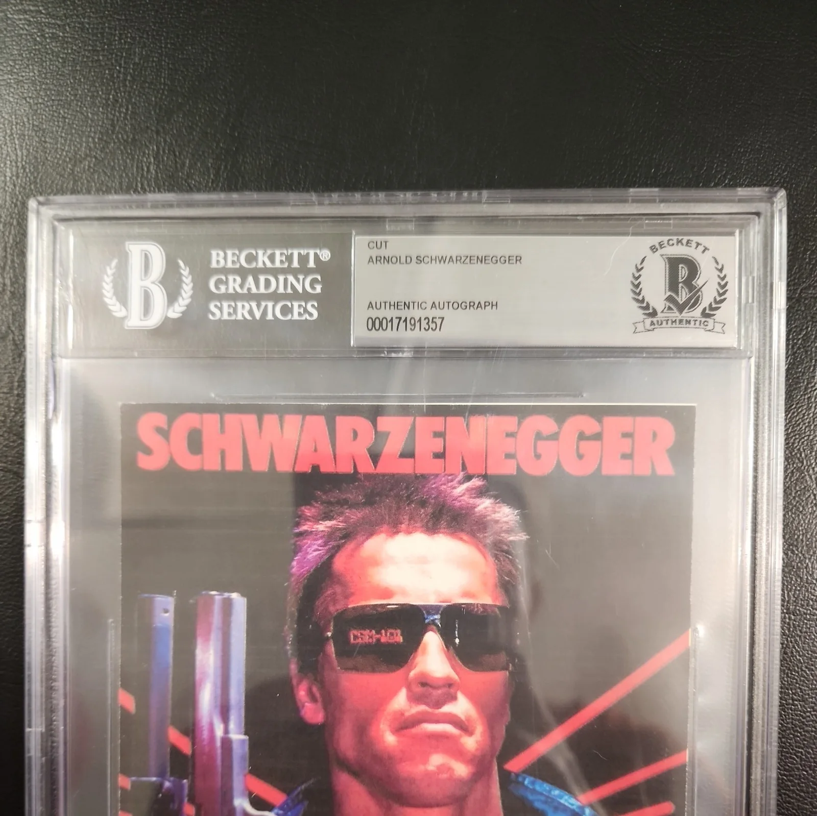 Arnold Schwarzenegger Signed Terminator 5x7 Cut BGS BAS AUTO, image 3