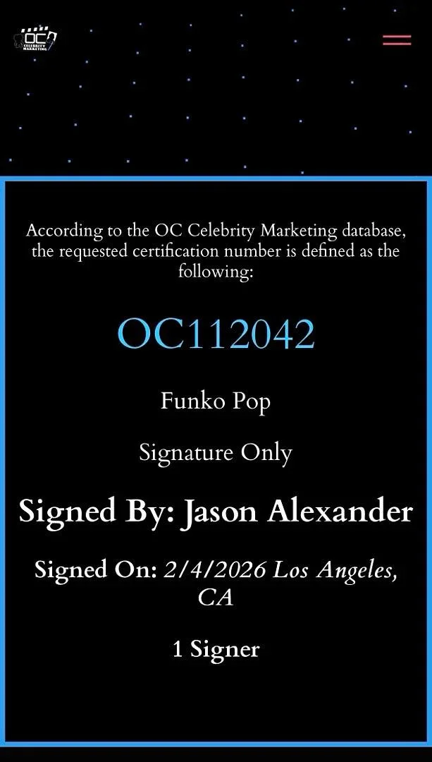 Jason Alexander — Jason Alexander signed "George" Funko #1082 (Seinfeld) - OC Celebrity Marketing, image 5