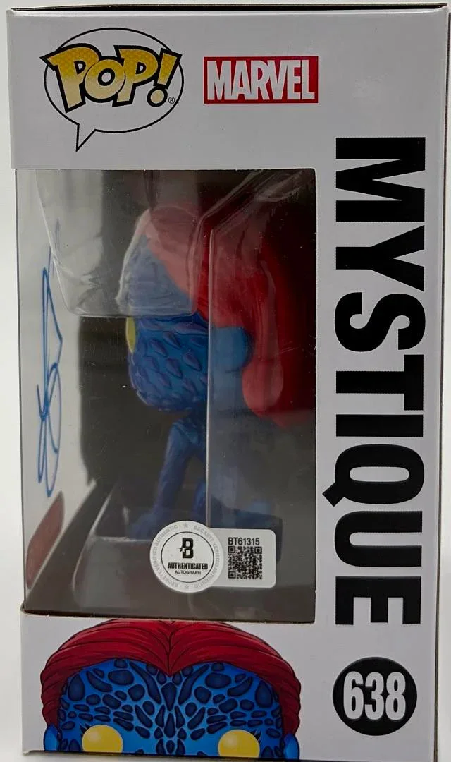 Jennifer Lawrence signed Marvel X-Men Funko #638 - Beckett COA *RARE*, изображение 3