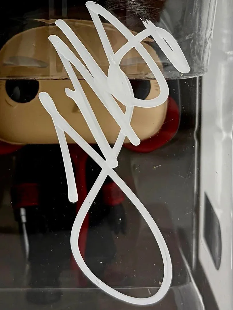James Wan — James Wan "Jigsaw" signed Funko Pop #1820 (Saw) - SWAU COA *RARE*, image 2