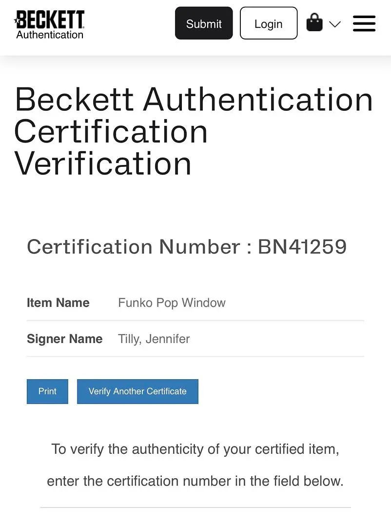 Jennifer Tilly — Jennifer Tilly Signed "Madame Leota" Funko #1431 (Haunted Mansion) - Beckett COA, image 5