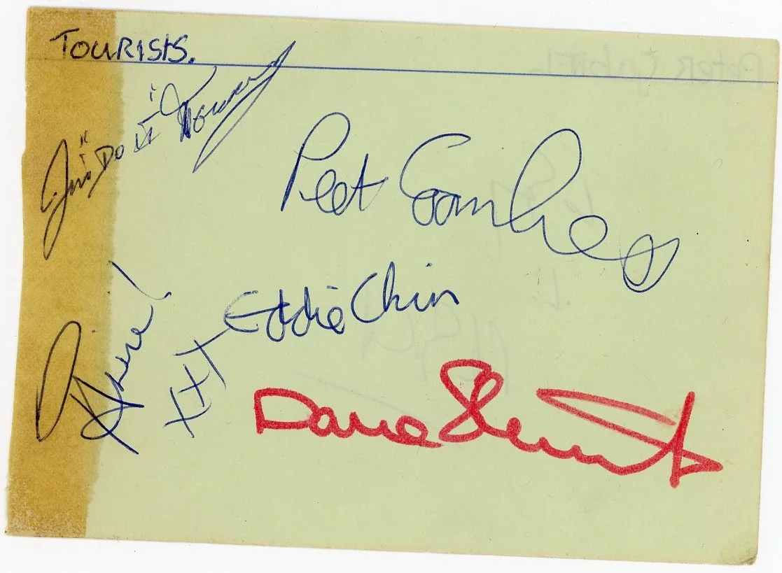 Peter Gabriel Annie Lennox Dave Stewart Tourists Eurythmics Autographed Page, изображение 2
