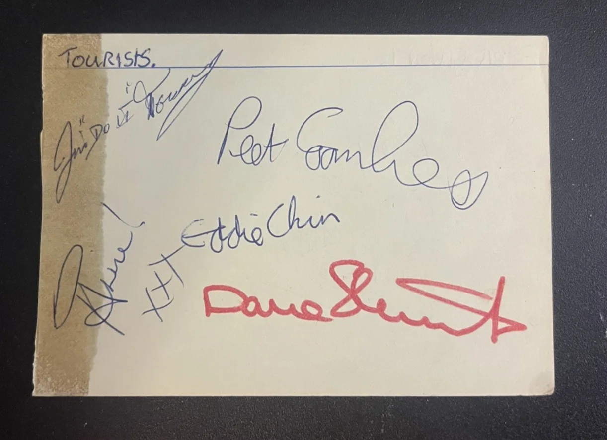 Peter Gabriel Annie Lennox Dave Stewart Tourists Eurythmics Autographed Page, изображение 3