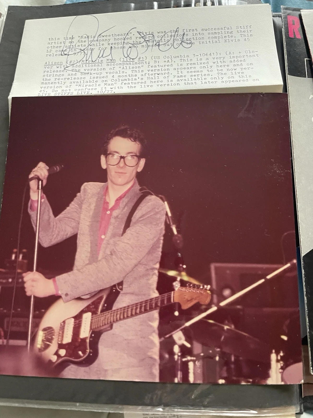 Elvis Costello Autograph And Photo, image 2
