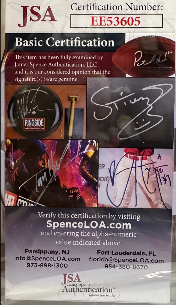 SIGNED AUTOGRAPHED FULL BAND The Damned - Guitar Pickguard JSA COA, image 2