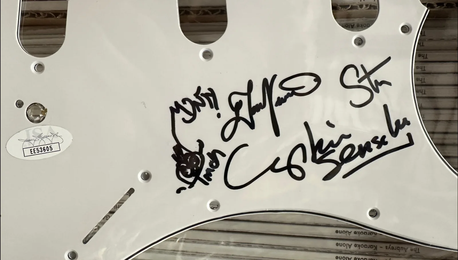 SIGNED AUTOGRAPHED FULL BAND The Damned - Guitar Pickguard JSA COA, image 3