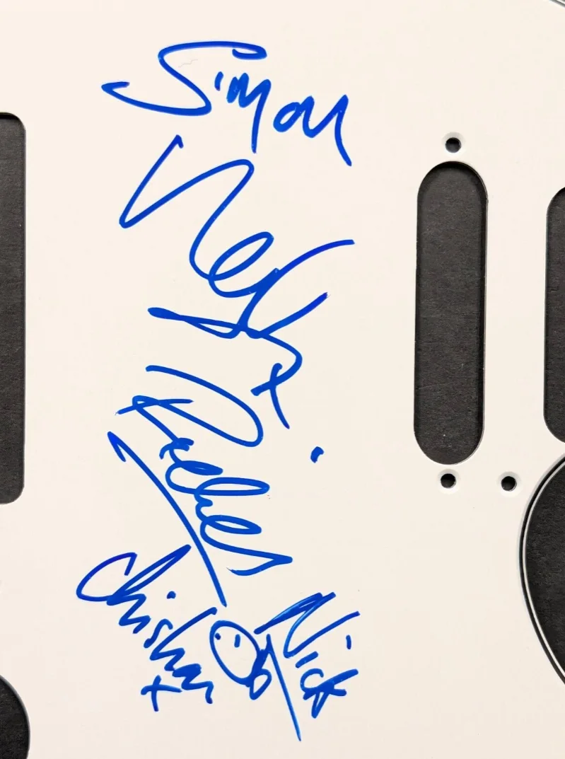 SIGNED AUTOGRAPHED FULL BAND Slowdive - Guitar Pickguard JSA COA, image 2