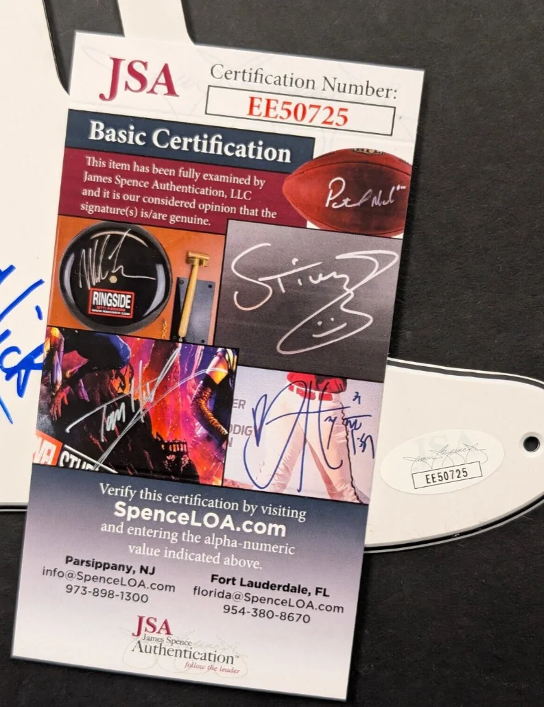 SIGNED AUTOGRAPHED FULL BAND Slowdive - Guitar Pickguard JSA COA, image 3