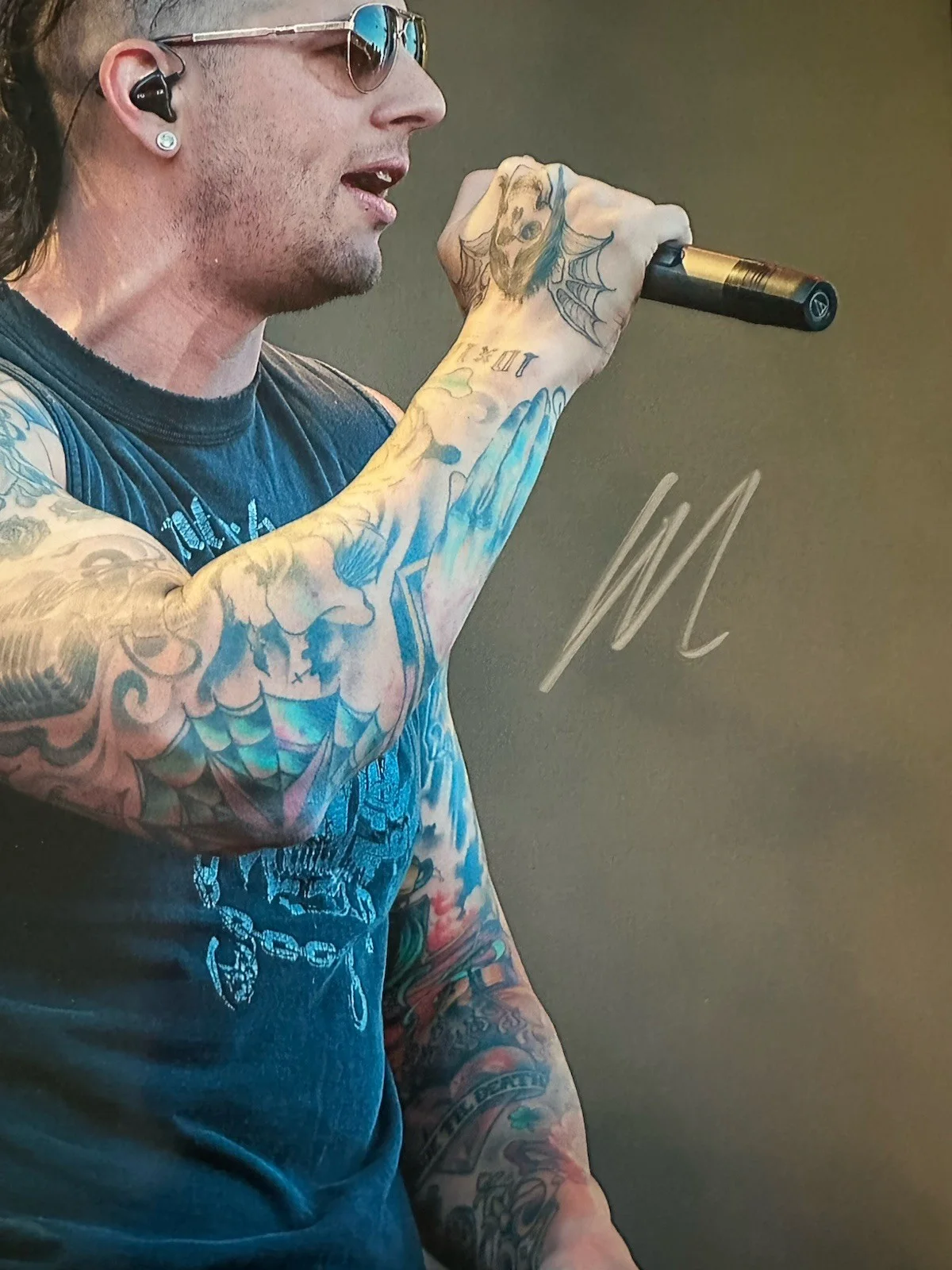 Autographed M. Shadows (Avenged Sevenfold, A7X) 8x10 For Photo, изображение 2
