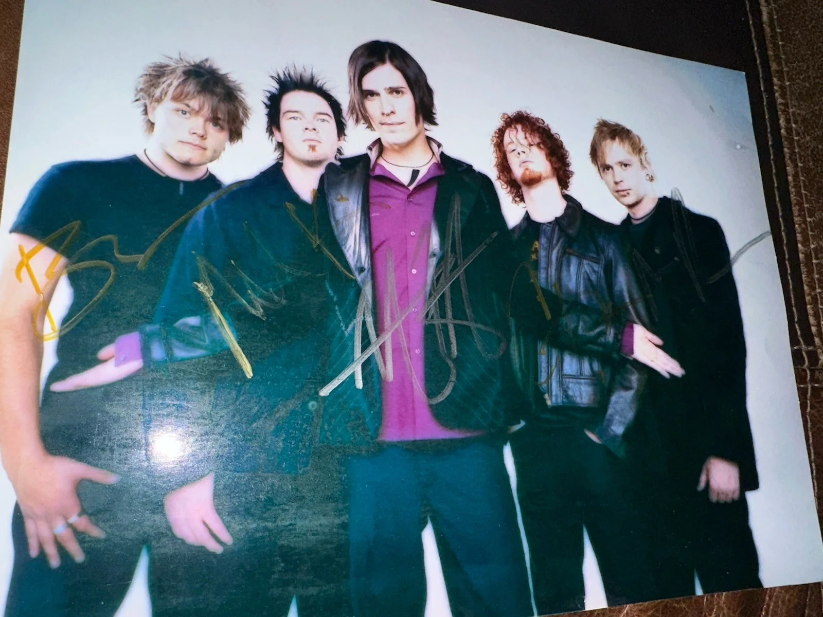 Autographed Hinder 8x10 Photo (original Lineup), image 3