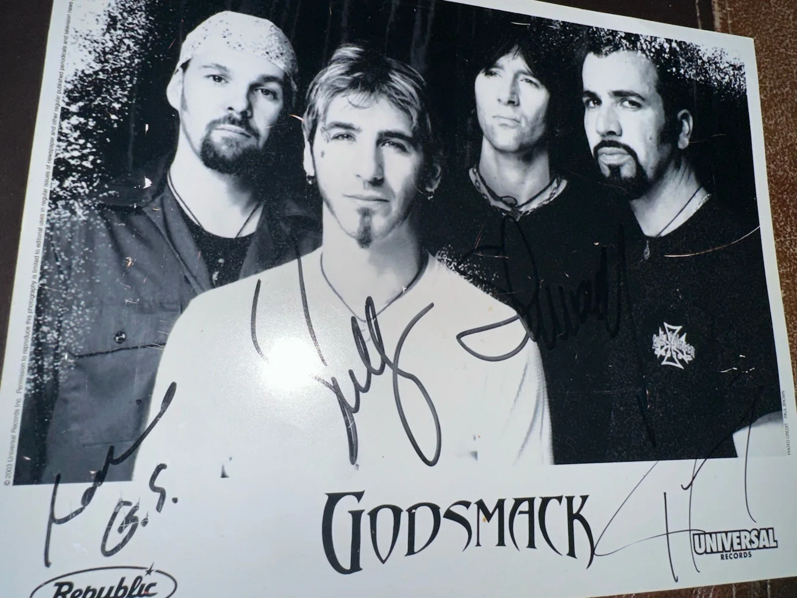 Autographed Godsmack 8 X 10 Photo, image 2