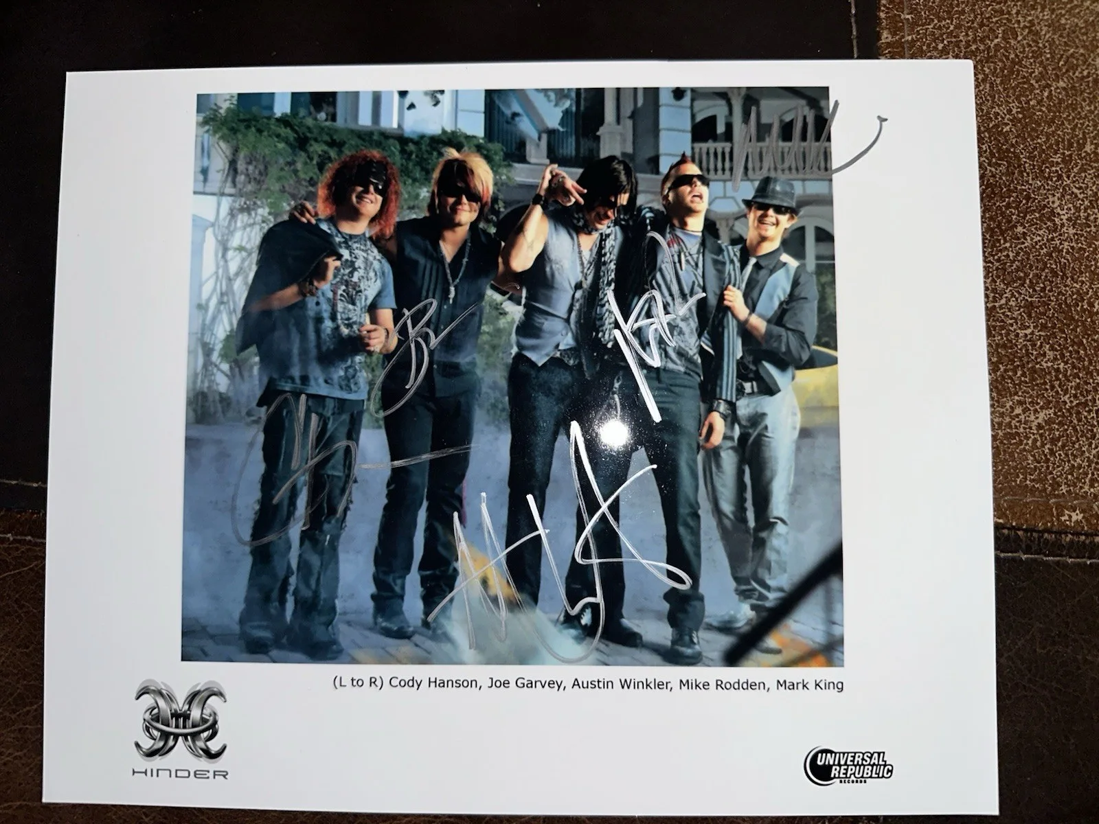 Autographed Hinder 8 X 10 Photo, image 2