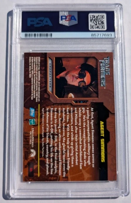 JOHN TURTURRO signed TRANSFORMERS CARD PSA Authenticated Coa, image 2