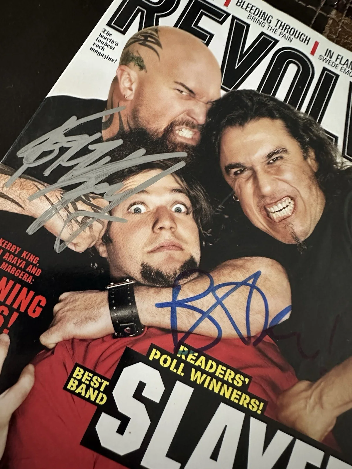 Autographed Bam Margera And Kerry King Revolver Magazine, image 2