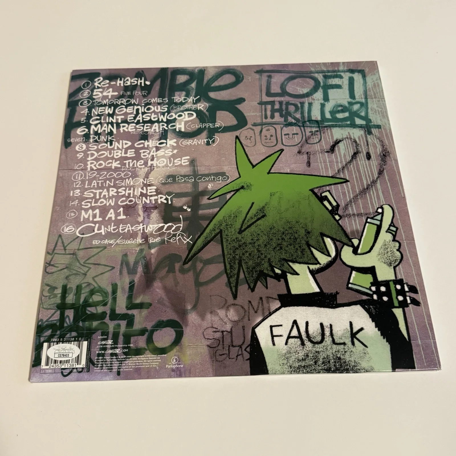 DEL THE FUNKY HOMOSAPIEN DAN THE AUTOMATOR SIGNED GORILLAZ VINYL RECORD JSA COA, image 2