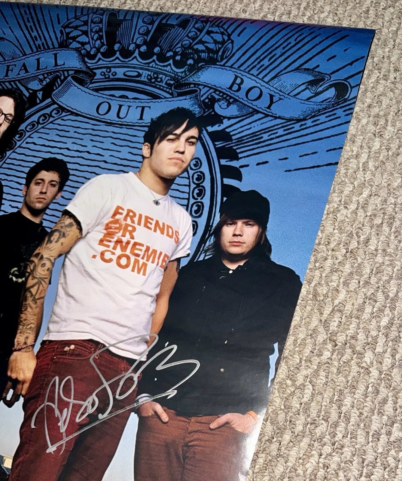 Fall Out Boy Signed Poster 24x36 Pete Wentz Andy Hurley 2006 Honda Civic Tour, изображение 4