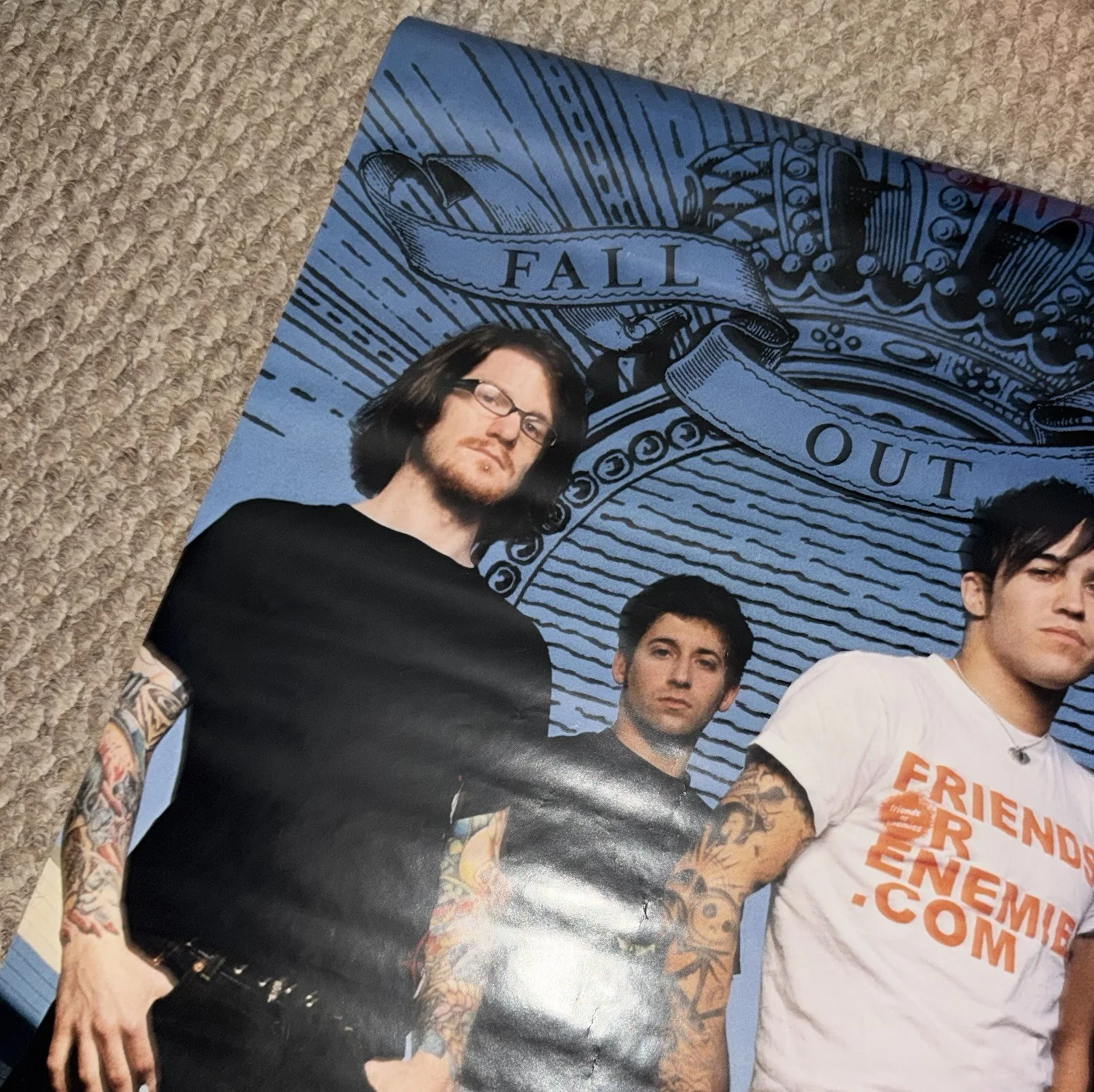 Fall Out Boy Signed Poster 24x36 Pete Wentz Andy Hurley 2006 Honda Civic Tour, изображение 5