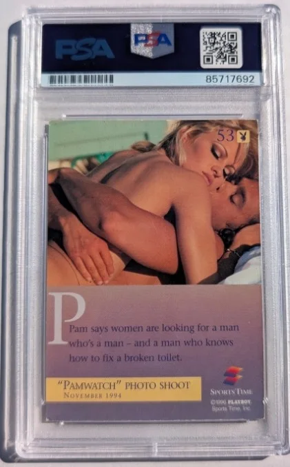 PAMELA ANDERSON signed PLAYBOY CARD PSA Authenticated Coa, image 2