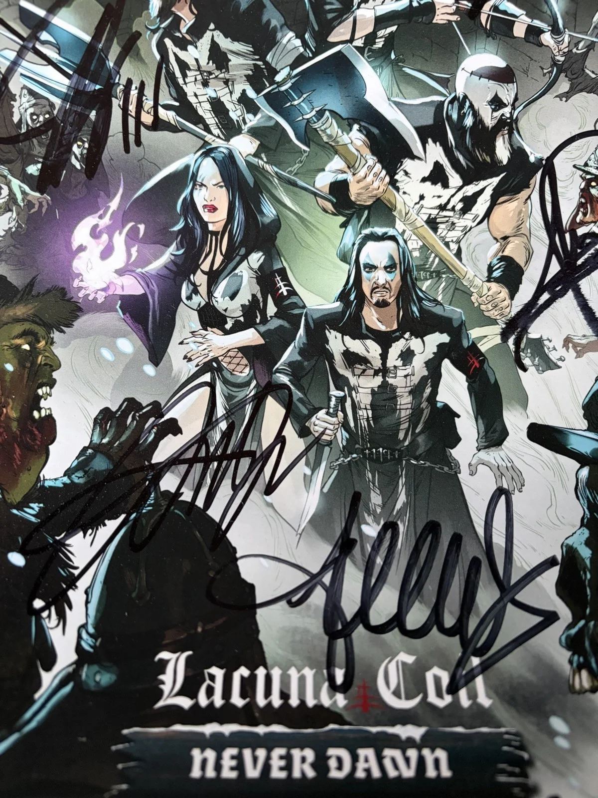 Lacuna Coil Signed Autographed 2026 VIP Poster RARE 11x17 Sleepless Empire, изображение 4