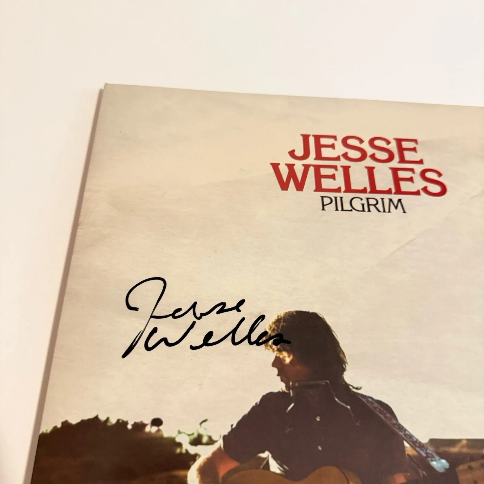 JESSE WELLES SIGNED PILGRIM VINYL RECORD FOLK SINGER JSA COA, image 2
