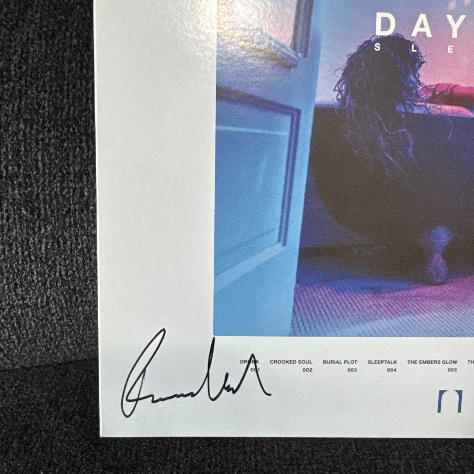 DAYSEEKER SLEEPTALK SIGNED VINYL LP RECORD AUTOGRAPH - BLUE AQUA/OS VARIANT, image 4