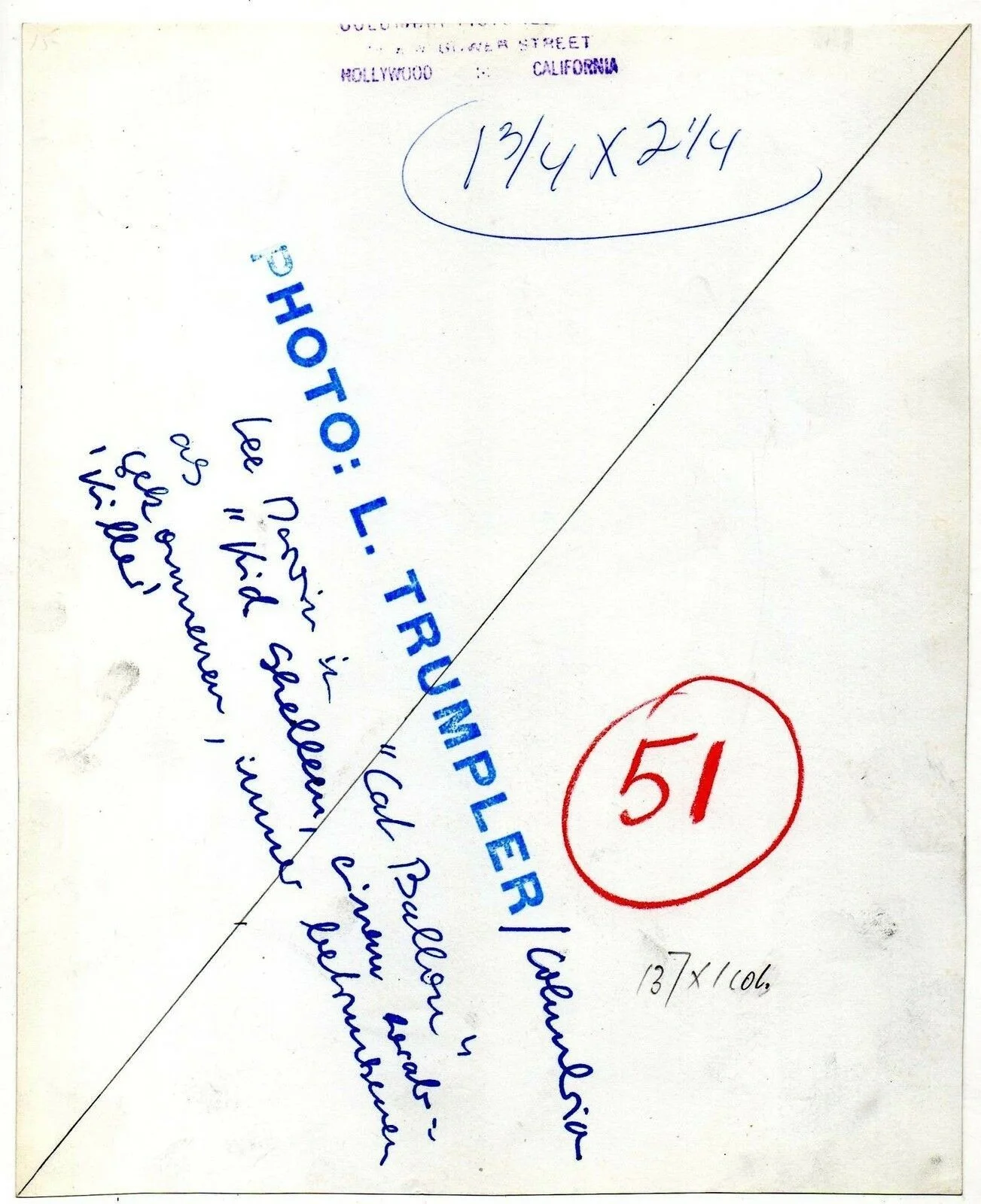 CAT BALLOU 1965 LEE MARVIN L. Trumpler PORTRAIT #550, image 2