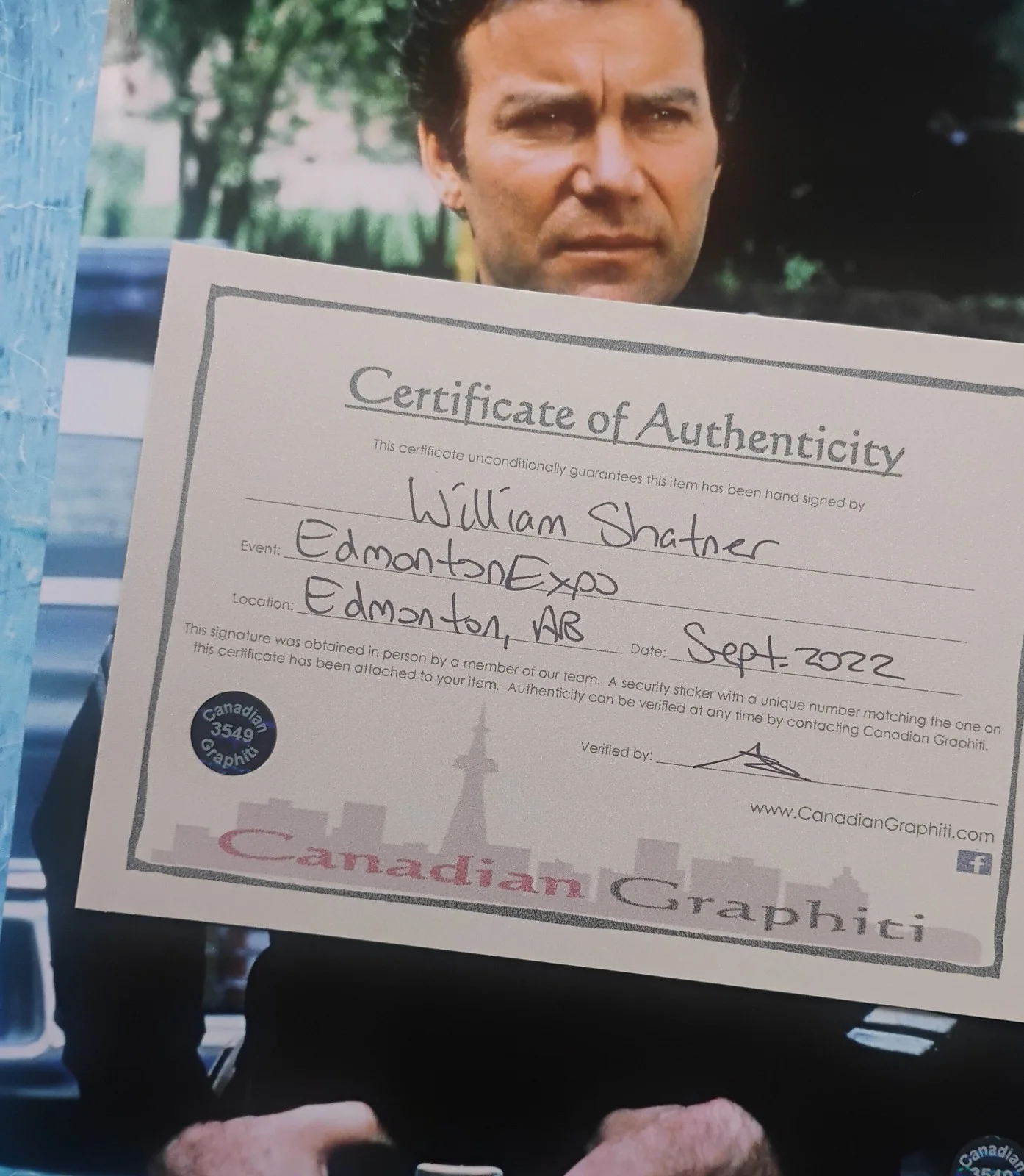 William Shatner Hand Signed TJ Hooker 8x10 Photo COA - NO US TARIFFS, image 4