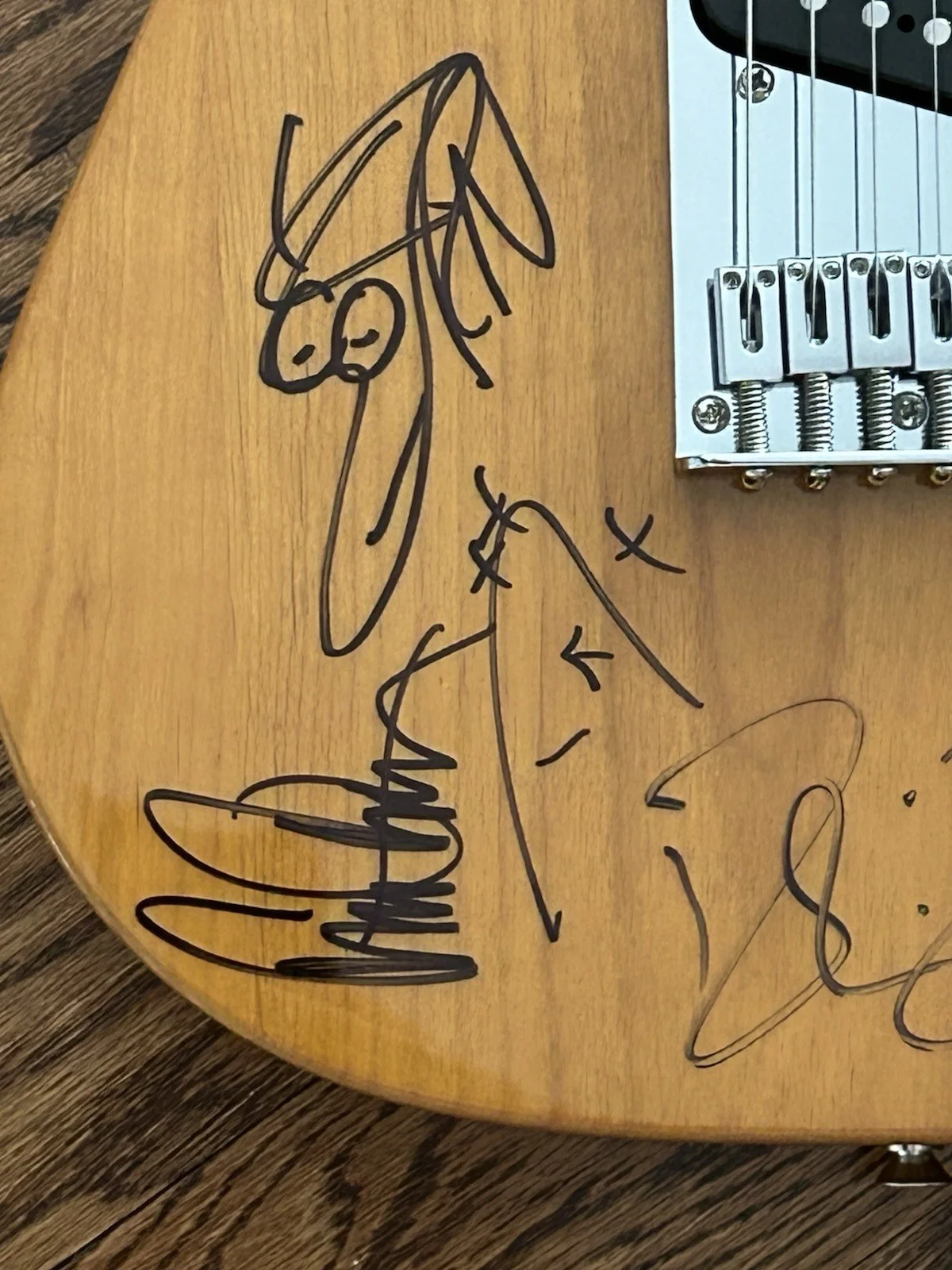 Cheap Trick Signed Guitar Autographed by Rick Nielsen, Robin Zander, Tom & Daxx, изображение 3