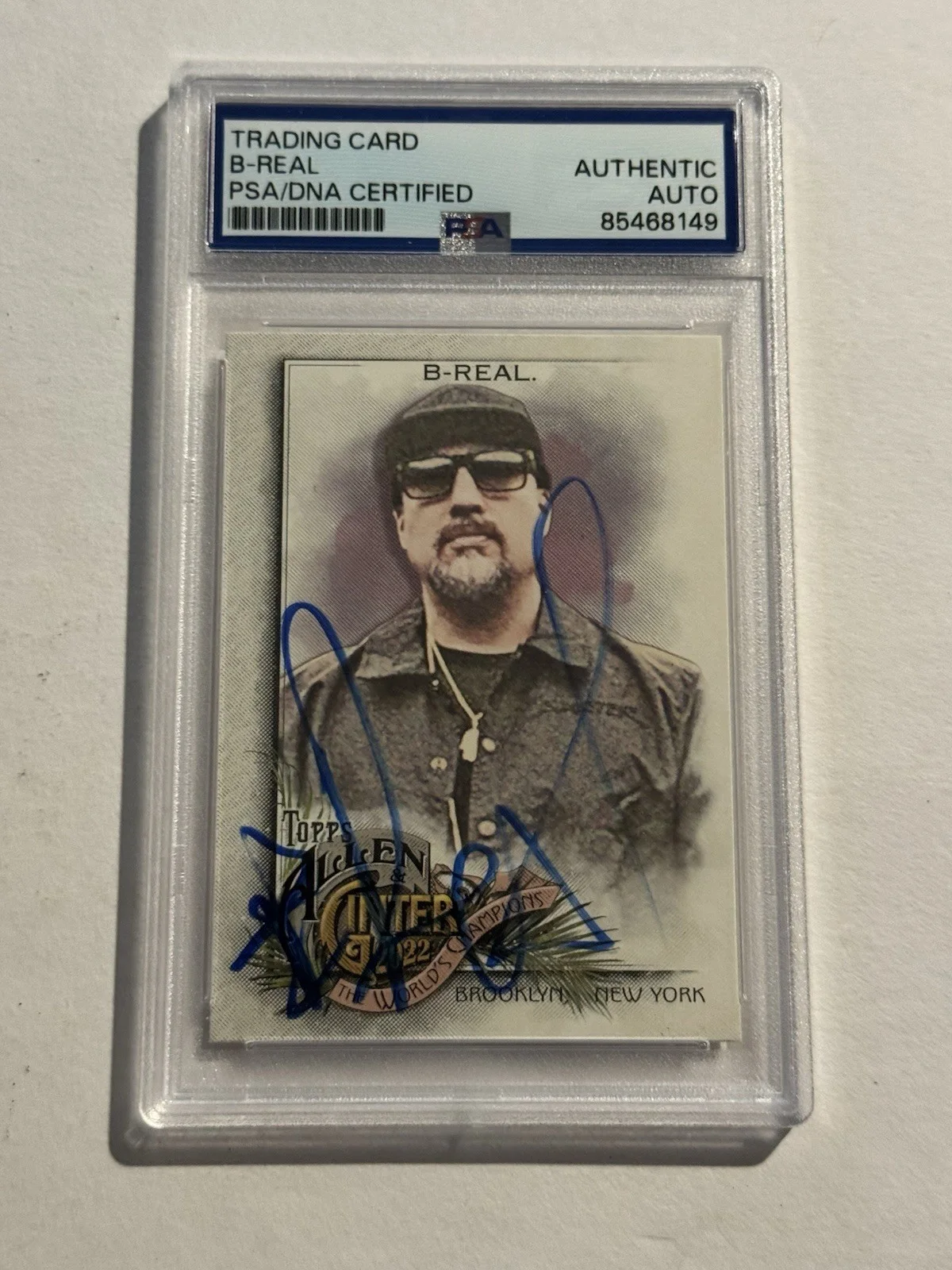 B-Real — B-Real Signed 2022 Topps Allen & Ginter Card #242 Cypress Hill Slabbed PSA