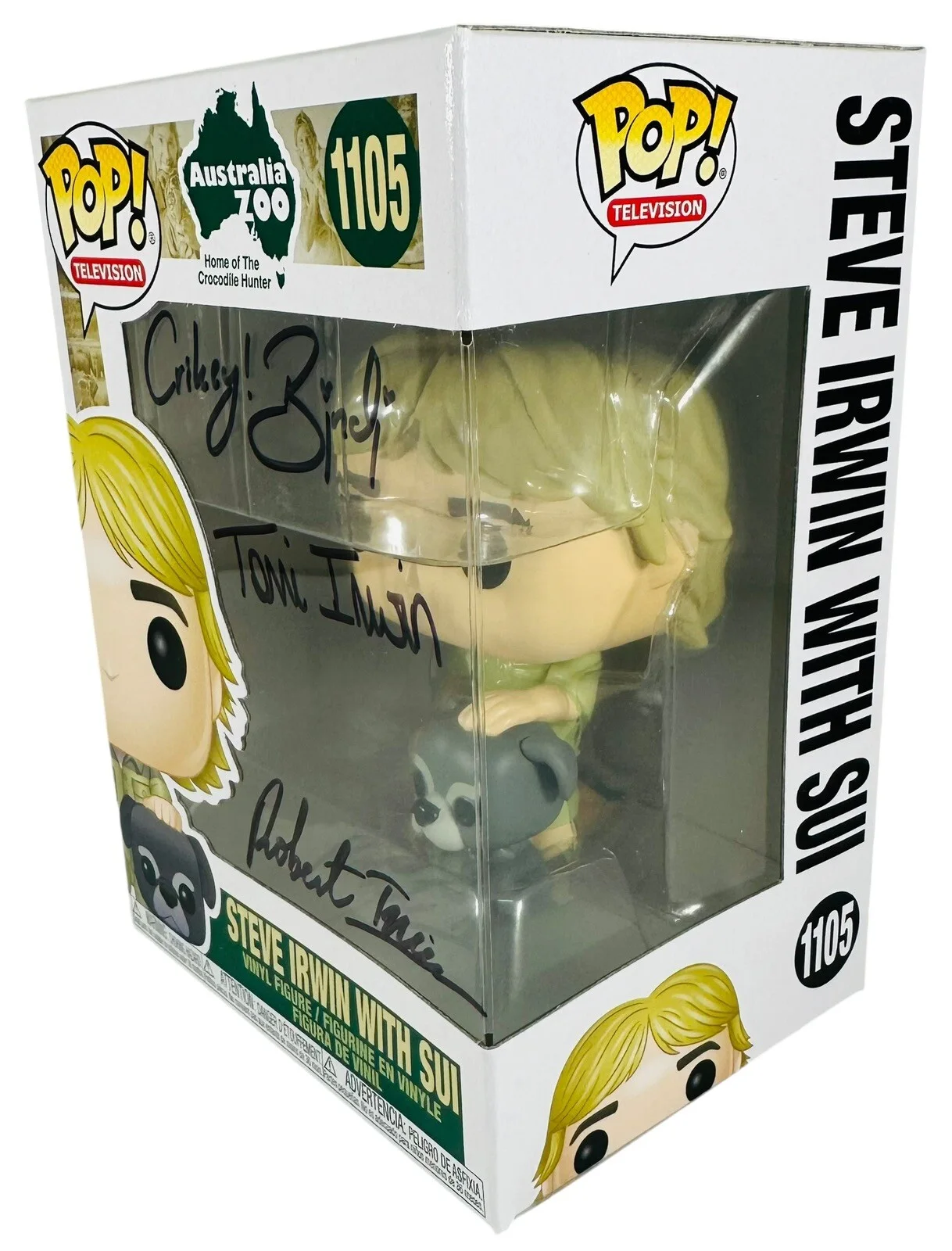 Bindi Terri Robert Irwin — Bindi Terri Robert Irwin Signed Steve Irwin With Sui Funko Pop Australia Zoo COA, image 2