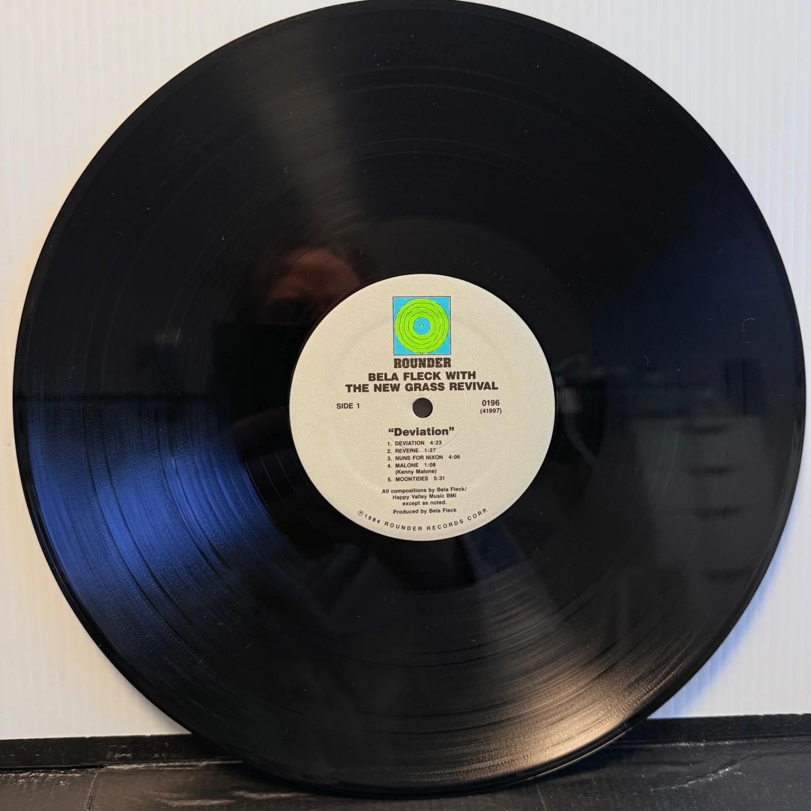 AUTOGRAPHED Bela Fleck - Deviation | USA VINYL pressing | Rounder 0196 | 1984, image 4