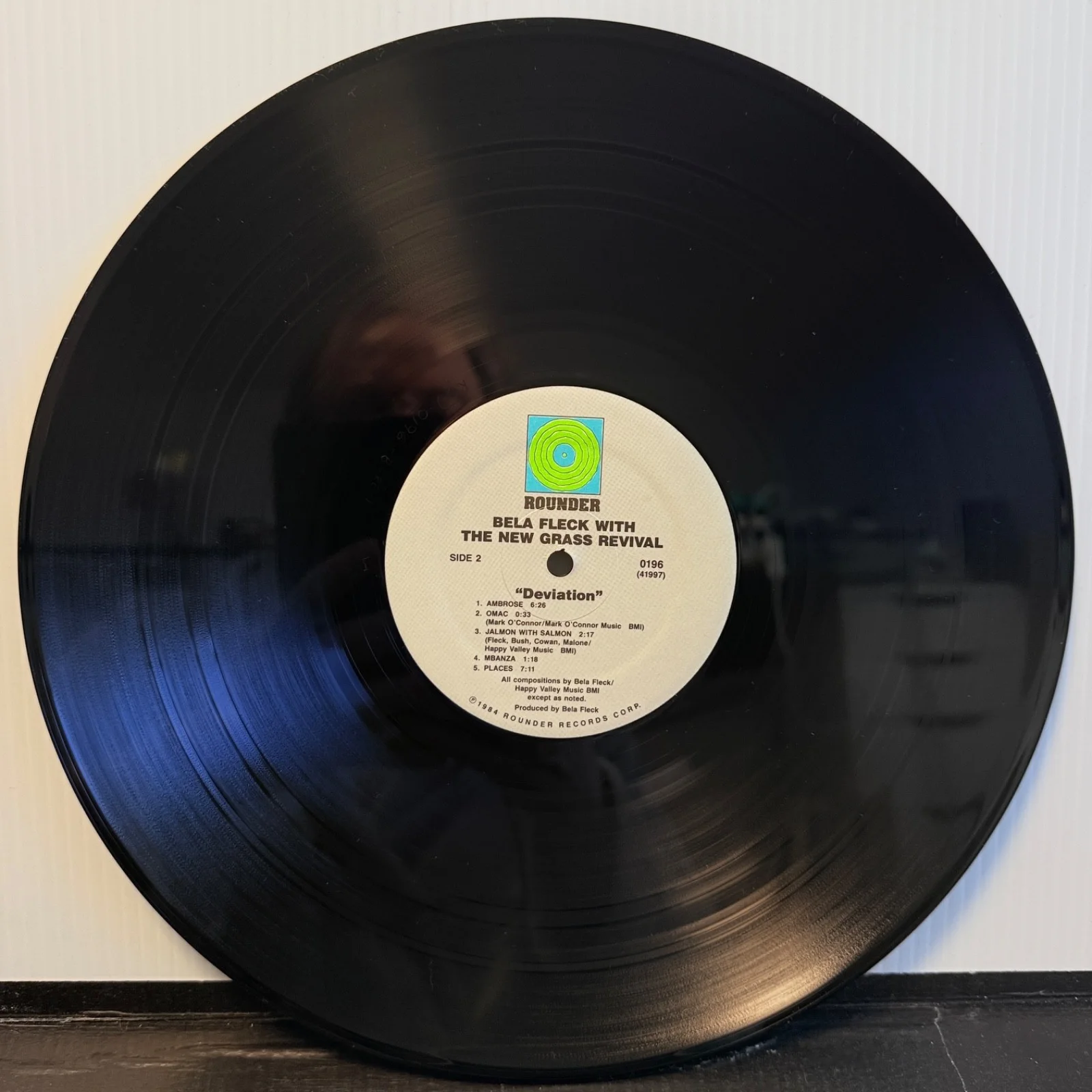 AUTOGRAPHED Bela Fleck - Deviation | USA VINYL pressing | Rounder 0196 | 1984, image 5