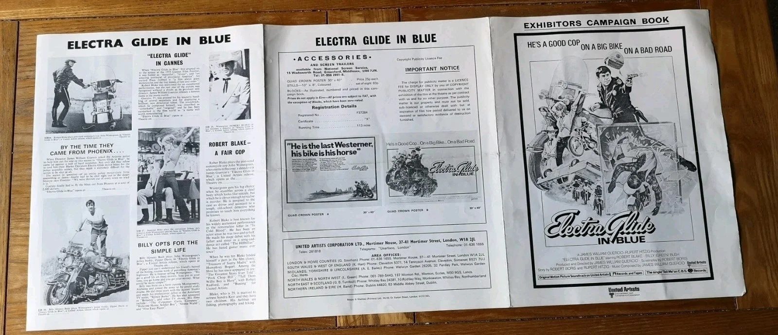 Vintage Electra Glide In Blue Exhibitors Campaign Book 1970's, изображение 3