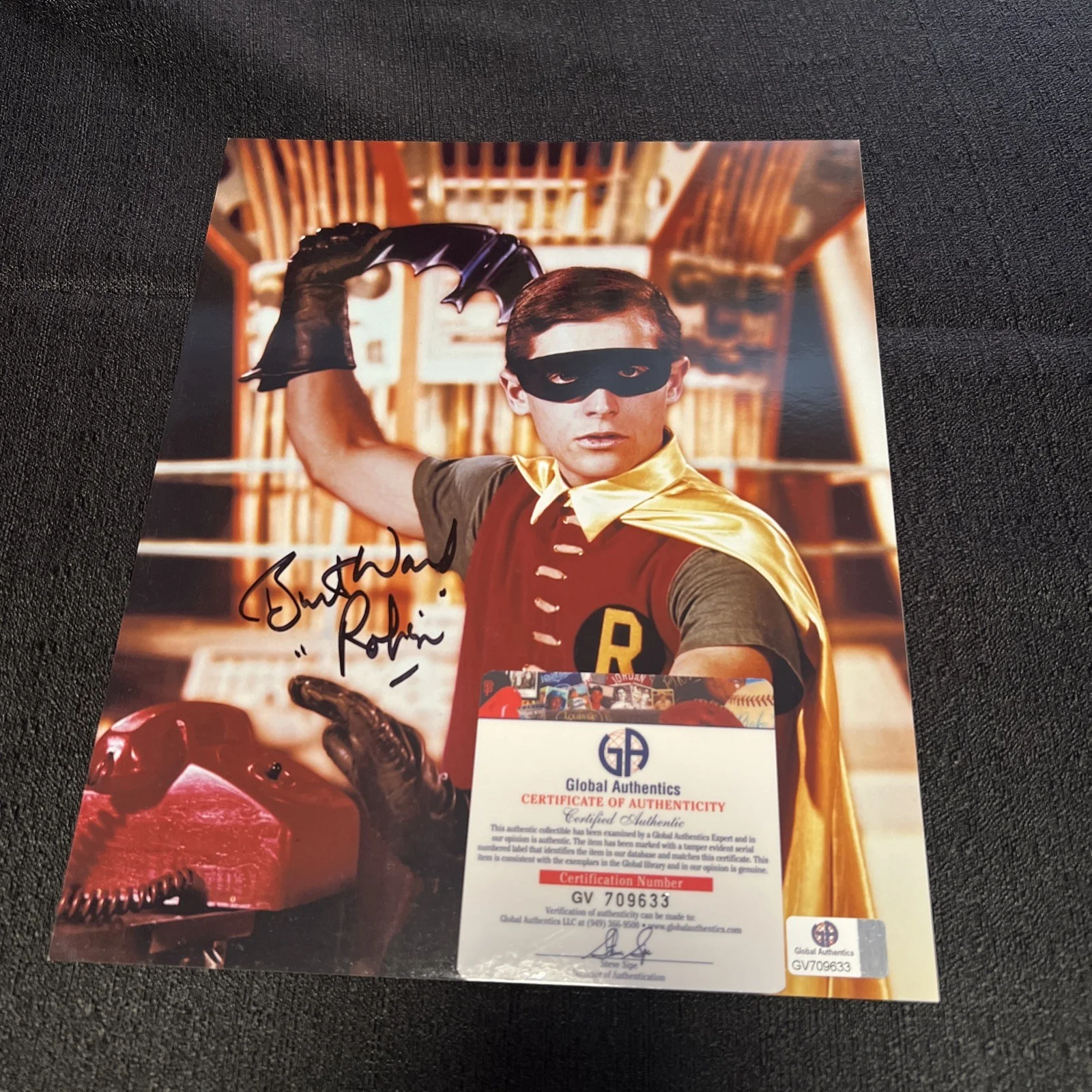 Burt Ward — Batman Burt Ward autographed 8x10 photo of Robin signed with Global COA