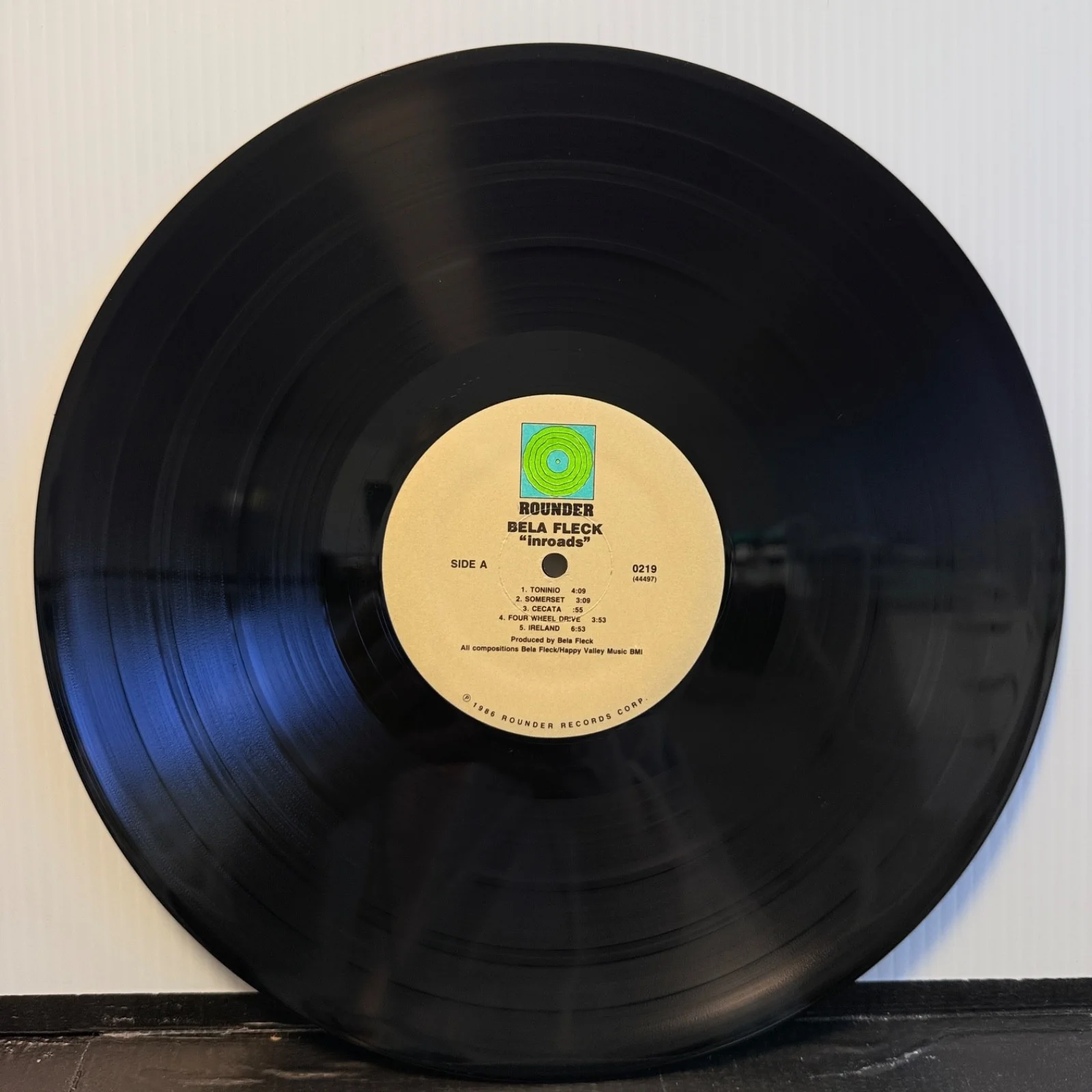AUTOGRAPHED Bela Fleck - Inroads | USA VINYL pressing | Rounder 0219 | 1986, image 4