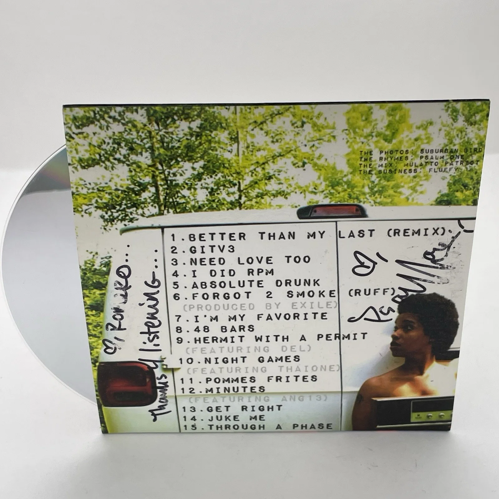 Psalm One Get In The Van Vol 3 SIGNED CD Autographed Hologram Kizzie Rap, изображение 3