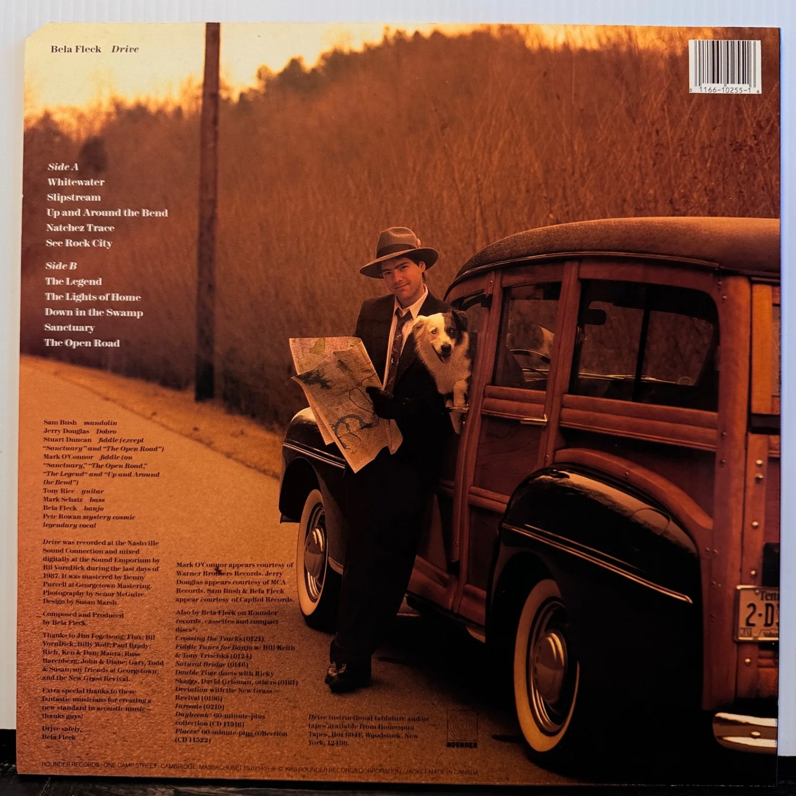 AUTOGRAPHED Bela Fleck - Drive | USA VINYL pressing | Rounder 0255 | 1978 issue, изображение 2