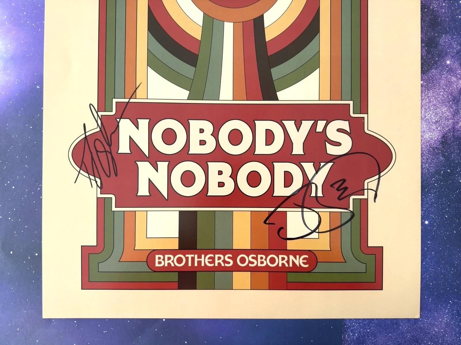 BROTHERS OSBORNE Signed Autographed 18x24 Poster Nobody's Nobody TJ John, image 2