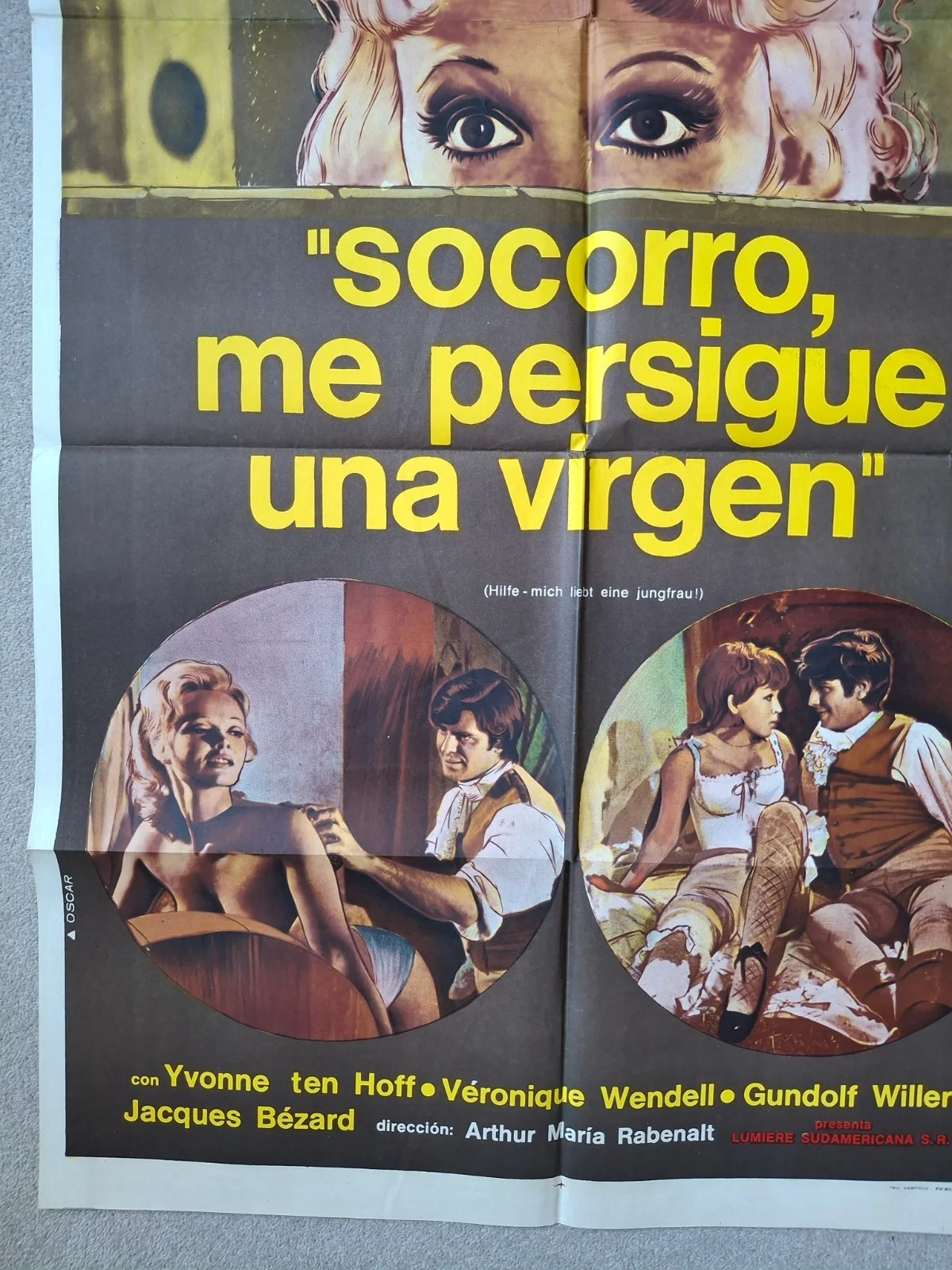 Socorro, me persigue una virgen Original Vintage Argentinian Cinema Poster, изображение 2