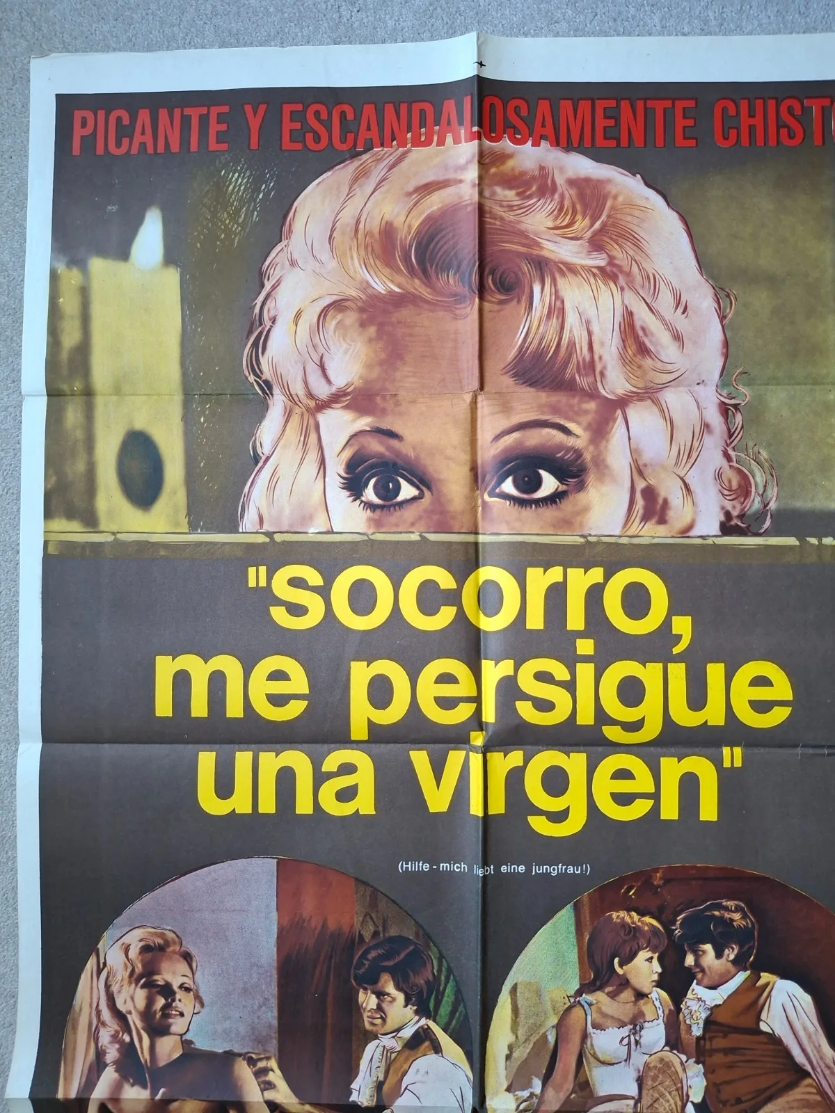 Socorro, me persigue una virgen Original Vintage Argentinian Cinema Poster, изображение 3