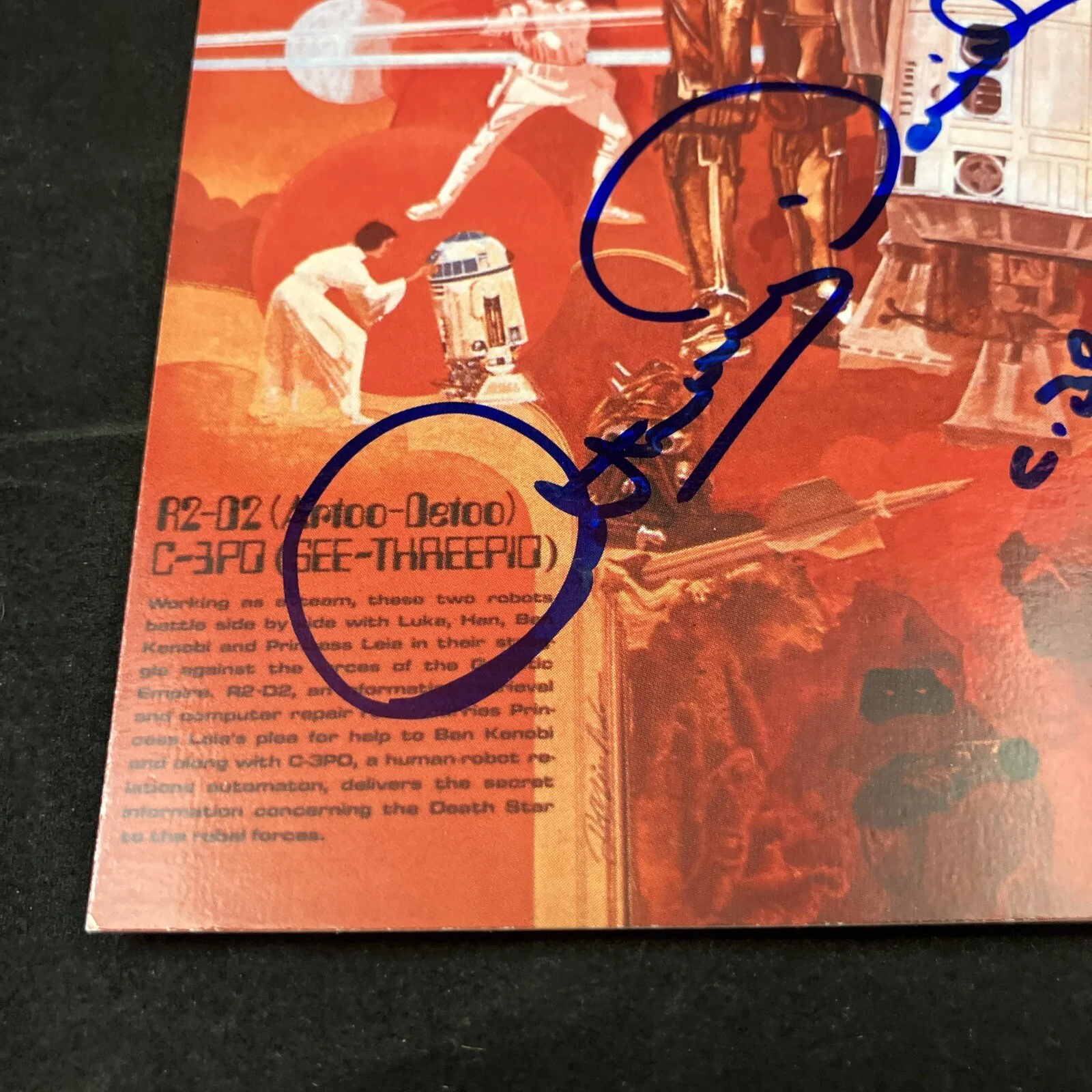 Anthony Daniels — Anthony Daniels personal collection: hand signed 1997 Star Wars postcard~~`...., image 2