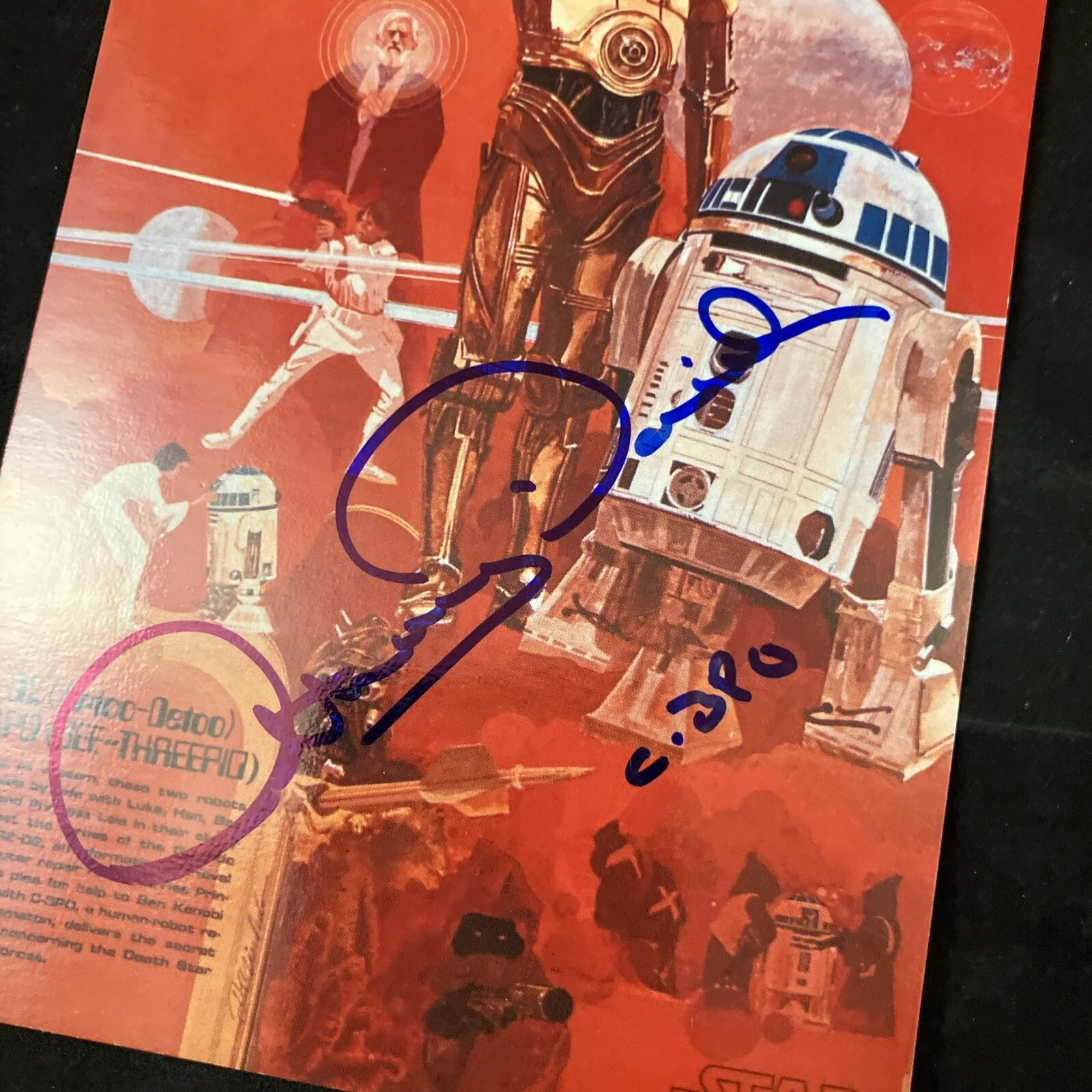Anthony Daniels — Anthony Daniels personal collection: hand signed 1997 Star Wars postcard~~`...., image 4