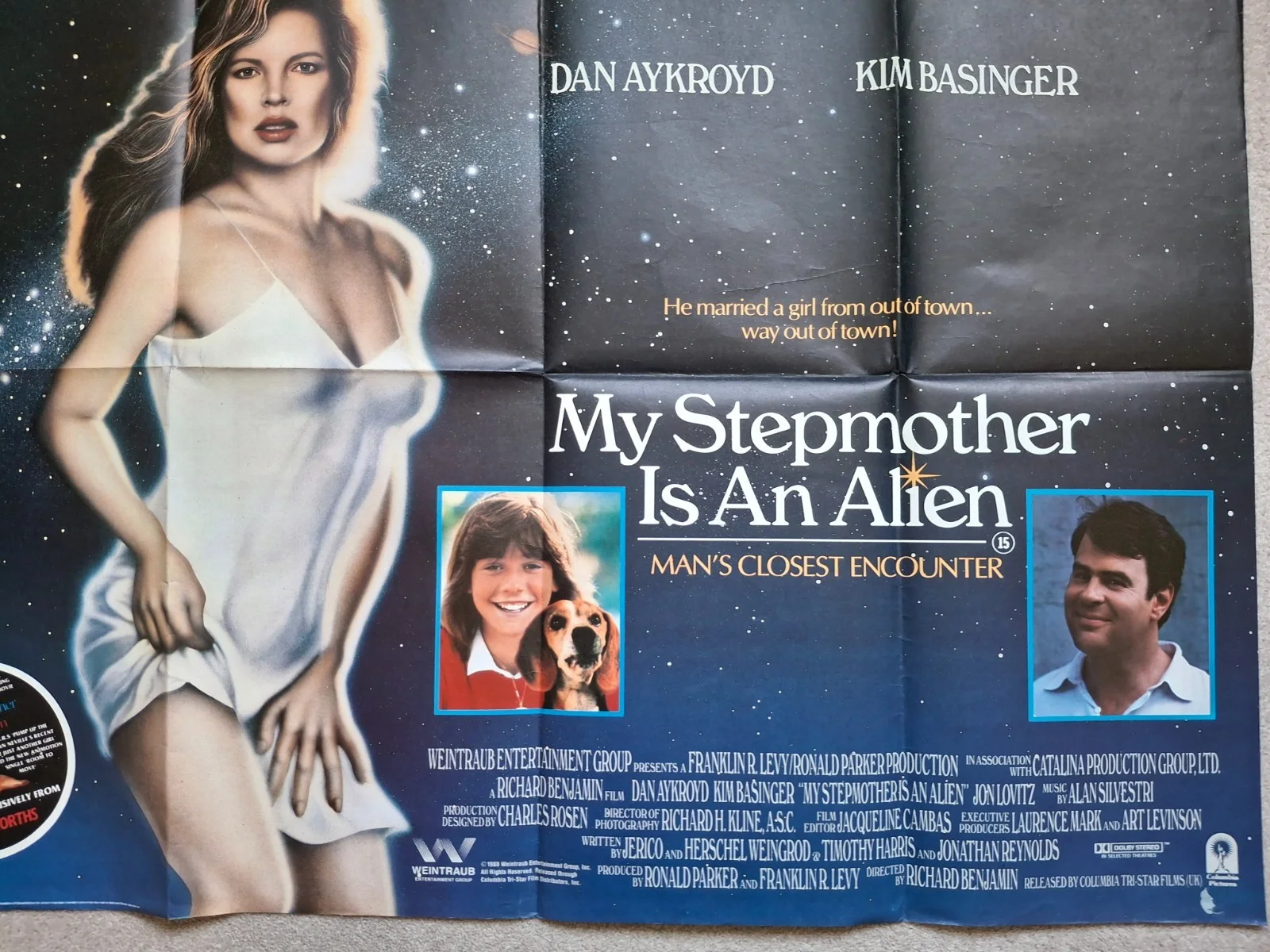 My Stepmother Is An Alien Rare Original UK Cinema Film Movie Quad Poster 40 x 30, изображение 4