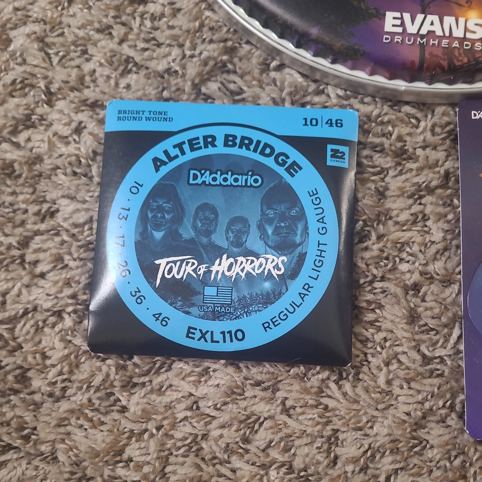 Alter Bridge Tour Of Horrid Limited 10” Evans Drum Head Z2 Exclusive Plus More, изображение 4