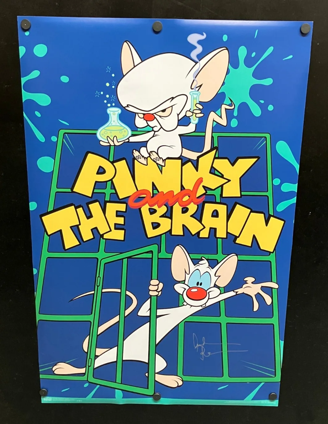 Andrea Romano — Andrea Romano PINKY & THE BRAIN Signed Autographed 22x34 Poster Wizard World