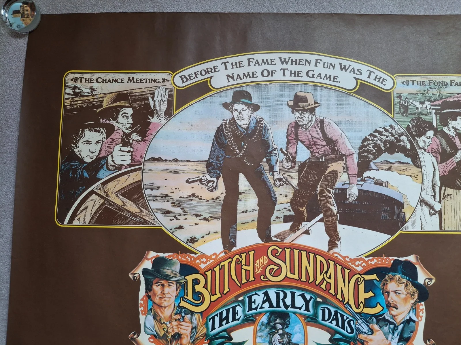 Butch and Sundance The Early Days Rare Original UK Cinema Movie Quad Film Poster, изображение 2