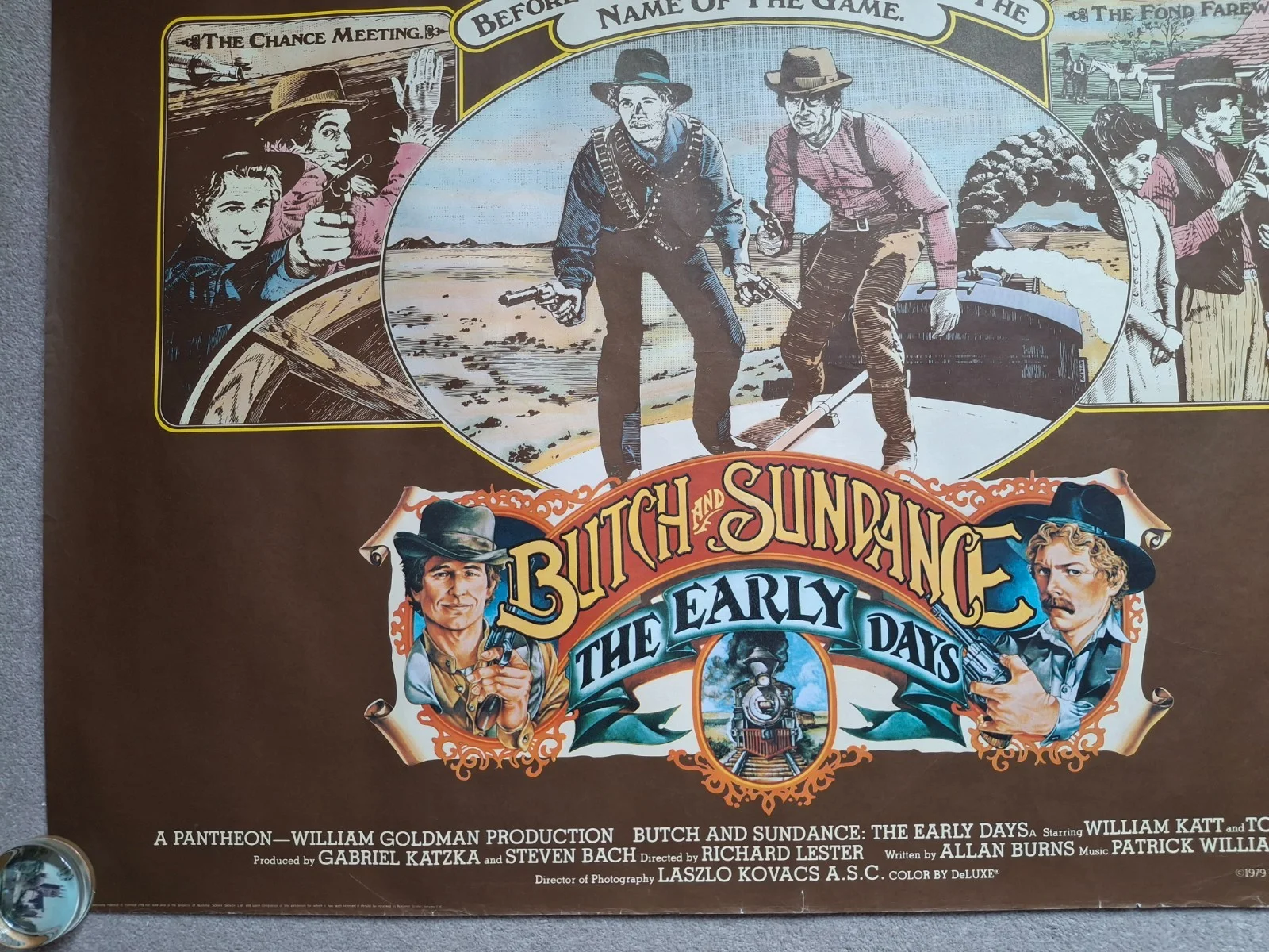 Butch and Sundance The Early Days Rare Original UK Cinema Movie Quad Film Poster, изображение 5