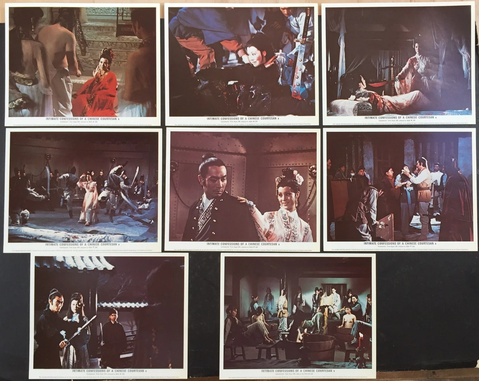 Intimate Confessions Chinese Courtesan 1972 Original Kung fu Poster & Lobby Card, изображение 4