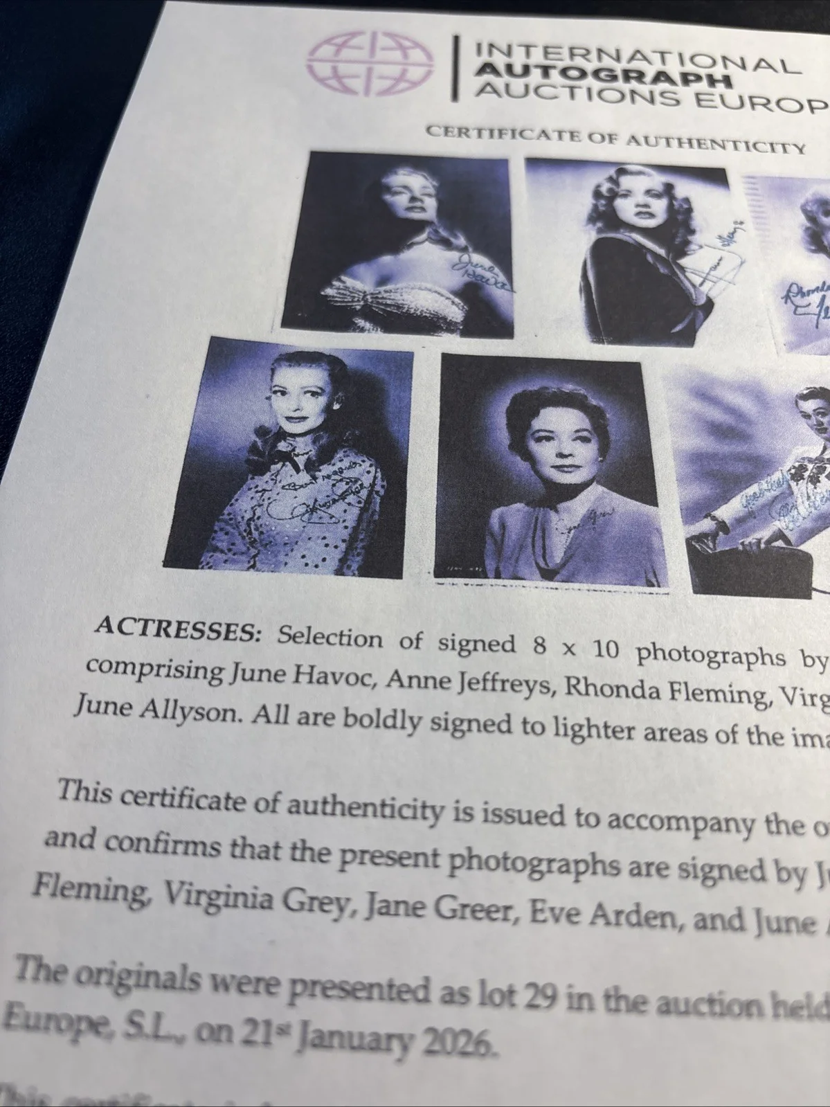 June Havoc Signed 8x10 Photo Autograph IAA COA Classic Hollywood Actress, image 5