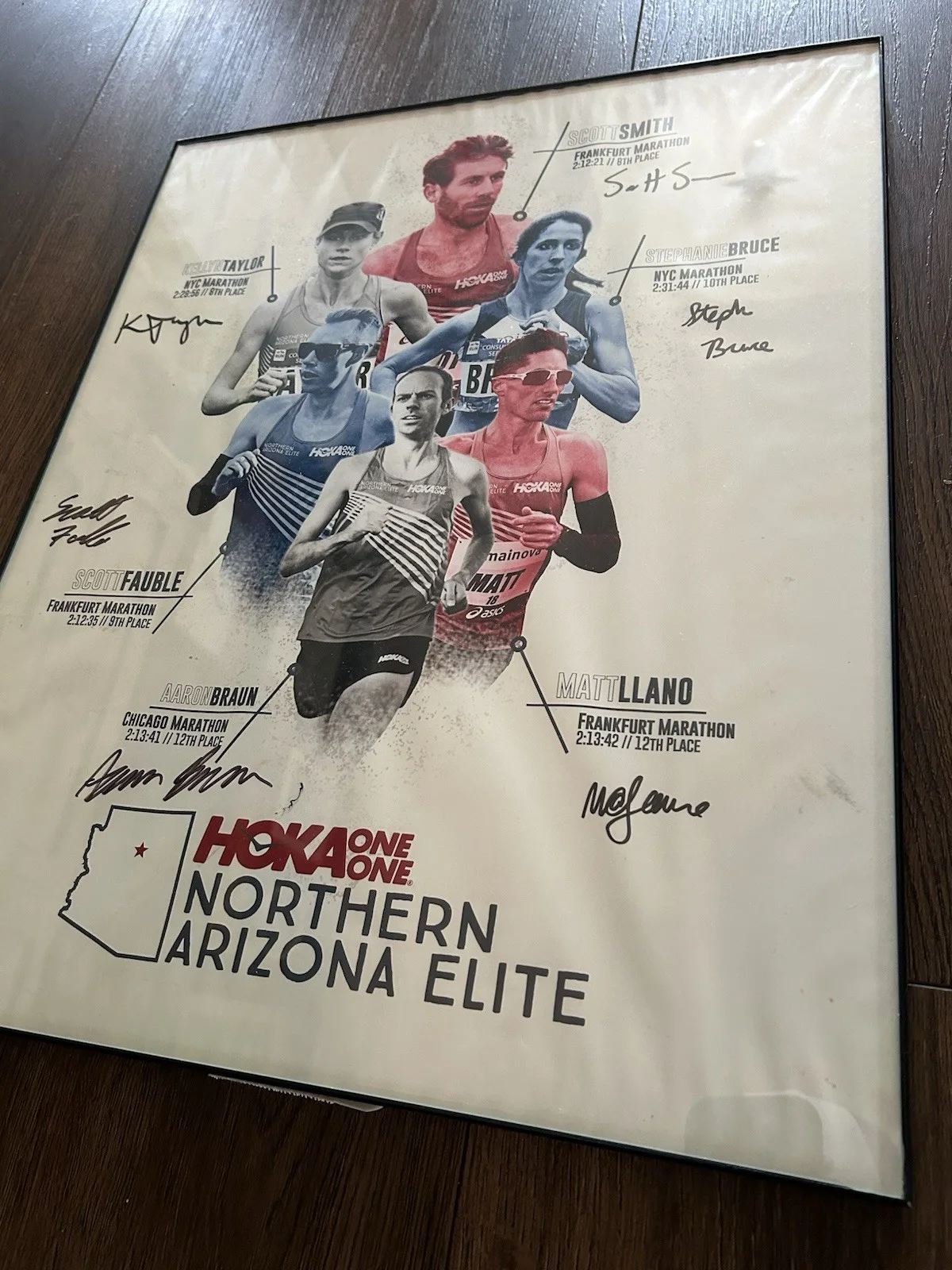 Hoka NAZ Elite Signed Poster 16x20 Framed, image 2
